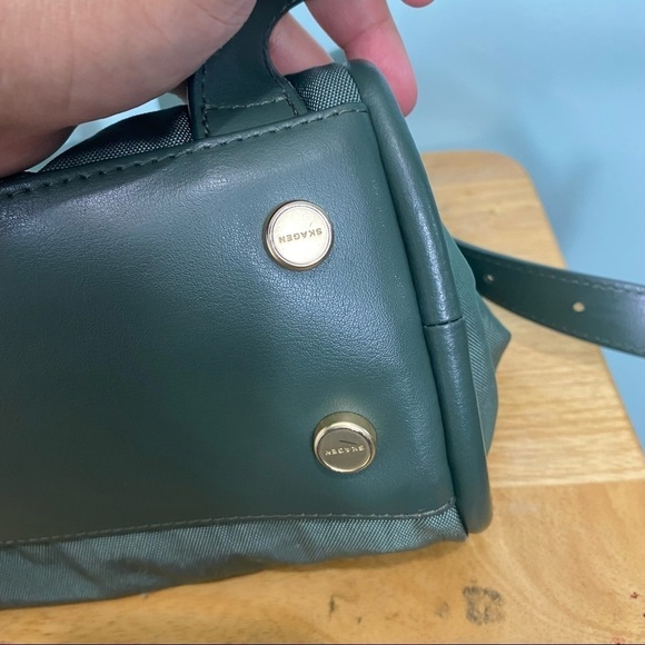 Skagen Womens Ebba Nylon Leather Drawstring Backpack‎ - Picture 8 of 11